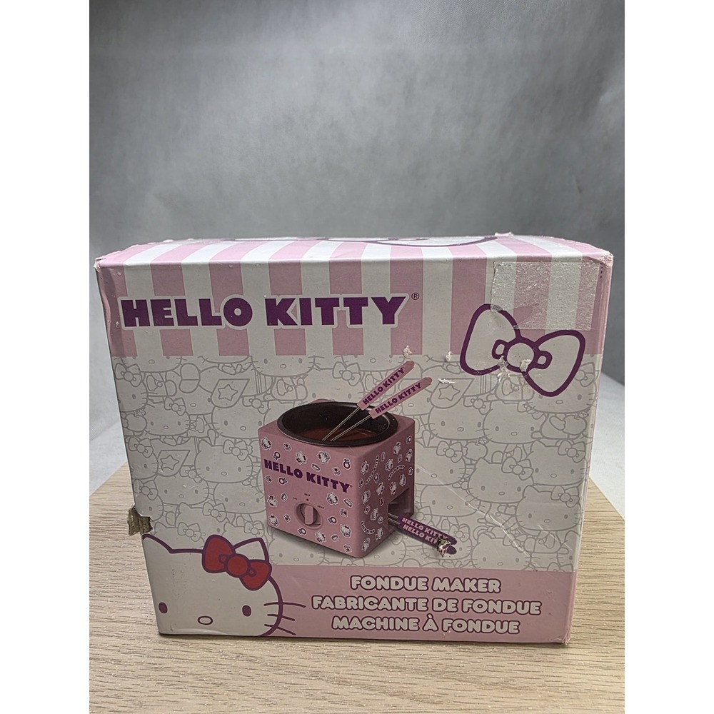 Hello Kitty Chocolate Dipping Fondue Maker - New In Box Includes 4 Fondue Forks